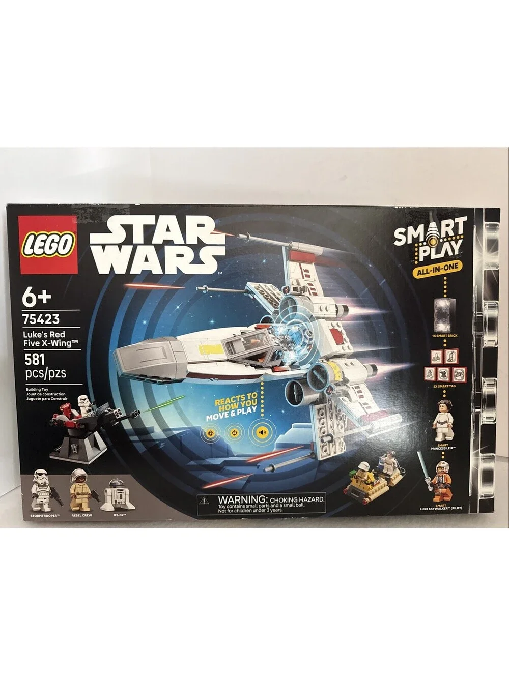 LEGO Star Wars Luke's Red Five X-Wing 75423 Complete Set, 581 Pieces, R2-D2